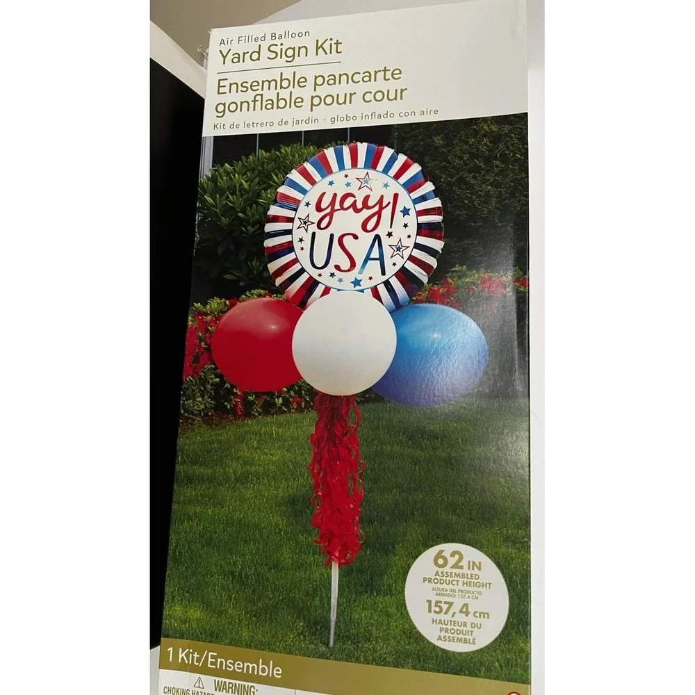 Patriotic Balloon Yard Sign Kit | 62